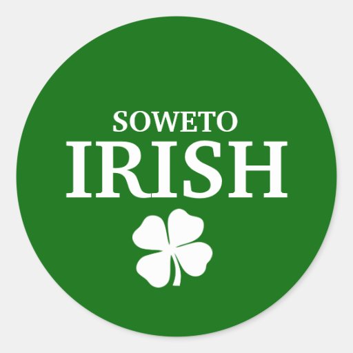 Proud Custom Soweto Irish City T-Shirt Round Stickers