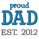 Proud Dad Established 2012 (customisable) Embroidered Polo Shirts