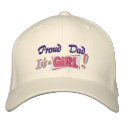 Proud Dad - Girl embroidered hats