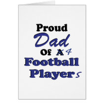 Proud Dad of 4 Football Players cards