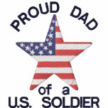 Proud Dad of a US Soldier embroidered shirts