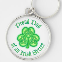 Proud Dad of an Irish Setter Key Chain