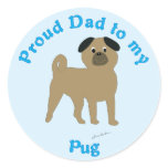Proud Dad to my Pug stickers