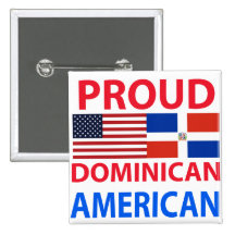 Proud Dominican American Button