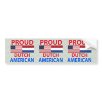 Proud Dutch American Bumper Stickers
