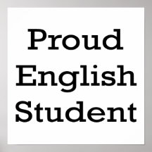 Proud English Student Poster