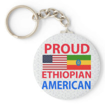 Proud Ethiopian American Key Chains