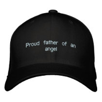 Proud father of an angel embroidered baseball cap