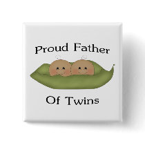 Proud Father Of Twins Pinback Button