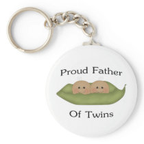 Proud Father Of Twins Keychain