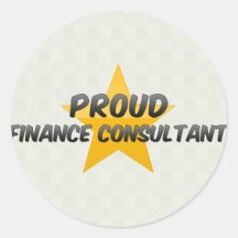Proud Finance Consultant Round Sticker