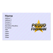 Proud Fireman Business Card