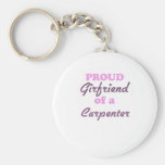 Proud Girlfriend of a Carpenter Keychain