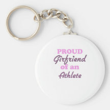 Proud Girlfriend of an Athlete Keychain