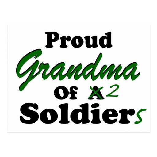 Proud Grandma Of 2 Soldiers Post Card