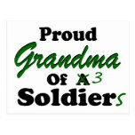 Proud Grandma Of 3 Soldiers Post Cards
