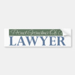 Proud Grandma Of A Lawyer (Green) Bumper Stickers