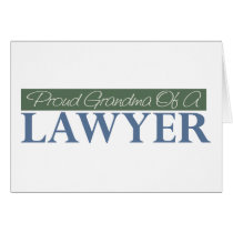 Proud Grandma Of A Lawyer (Green) Greeting Cards