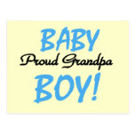 Proud Grandpa Baby Boy Tshirts and Gifts Post Card