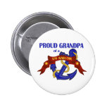Proud Grandpa of a US Sailor Pinback Buttons