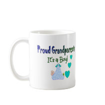 Proud Grandparents "It's a Boy" Coffee Mugs