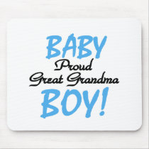 Proud Great Grandma Baby Boy Tshirts and Gifts Mouse Pads