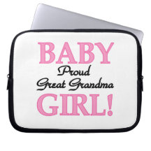 Proud Great Grandma Baby Girl Gifts Computer Sleeves