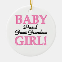 Proud Great Grandma Baby Girl Gifts Christmas Ornament