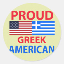 Proud Greek American Sticker