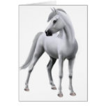 Proud Grey Horse Card