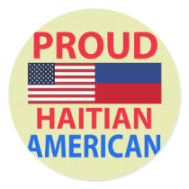 Proud Haitian American Round Sticker