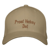 Proud Hockey Dad Embroidered Baseball Cap