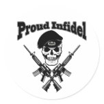 Proud Infidel (Skull) Stickers
