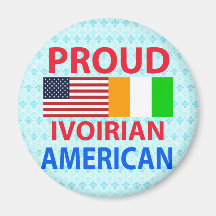 Proud Ivoirian American Refrigerator Magnets