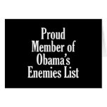 Proud Member of Obama’s Enemies List cards