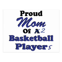 Proud Mum of 2 Basketball Players postcards