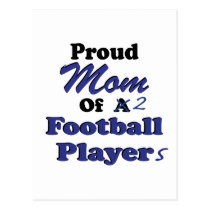 Proud Mum of 2 Football Players postcards