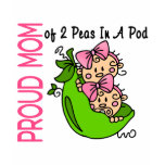 Proud Mum Of 2 Peas In A Pod (Girls) t-shirts