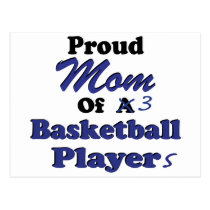 Proud Mum of 3 Basketball Players postcards