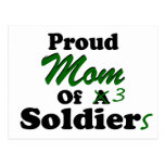 Proud Mum Of 3 Soldiers Postcard