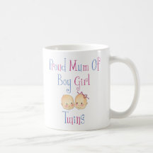 Proud Mum of Boy Girl Twins Mugs