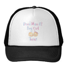 Proud Mum of Boy Girl Twins Trucker Hat