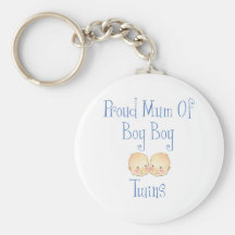 Proud Mum of Boy Twins Keychains