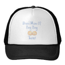 Proud Mum of Boy Twins Mesh Hats