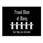 Proud Mum of Many -  5 kids Post Cards