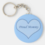 Proud Mummy Keychain, Blue