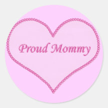 Proud Mummy Stickers, Pink