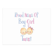 Proud Nana of Boy Girl Twins Post Card