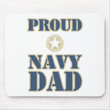Proud Navy Dad Mouse Mats