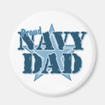 Proud Navy Dad Refrigerator Magnet